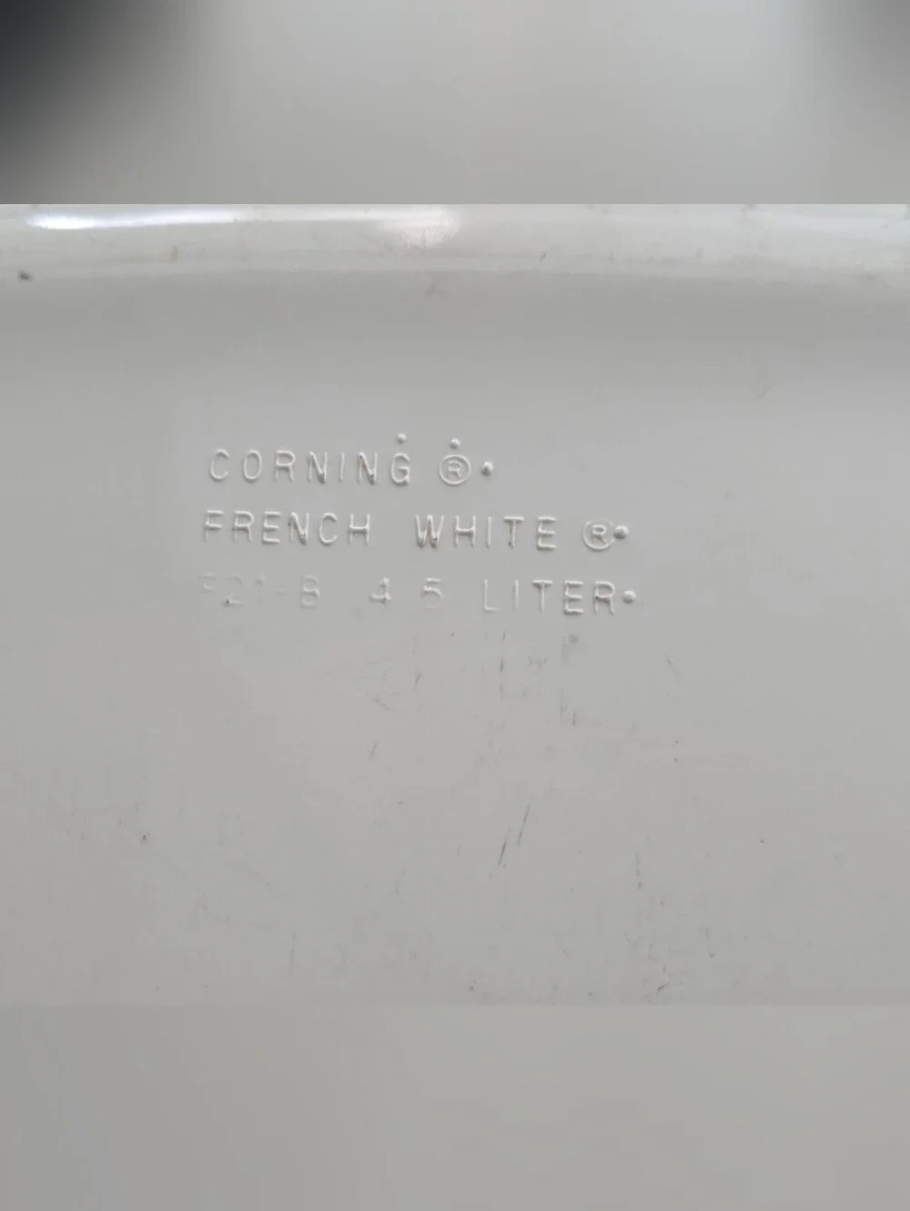 Corning French White F 21 B Lasagna/Large Baking Pan 4.5 Qt Capacity